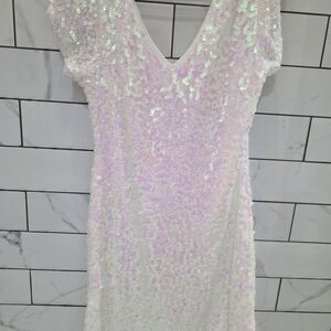 Sequin V-Neck Dress